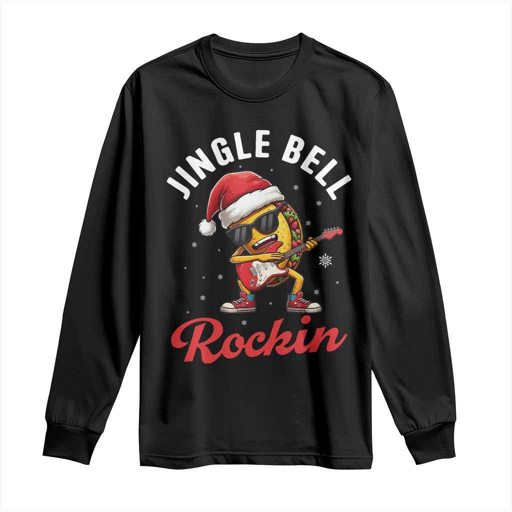 Funny Taco Christmas Long Sleeve Shirt Jingle Bell Rockin - Wonder Print Shop