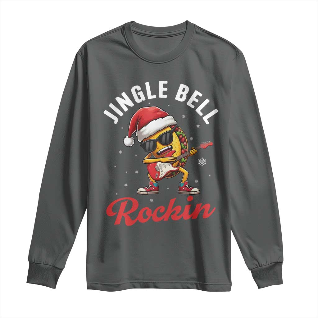 Funny Taco Christmas Long Sleeve Shirt Jingle Bell Rockin - Wonder Print Shop