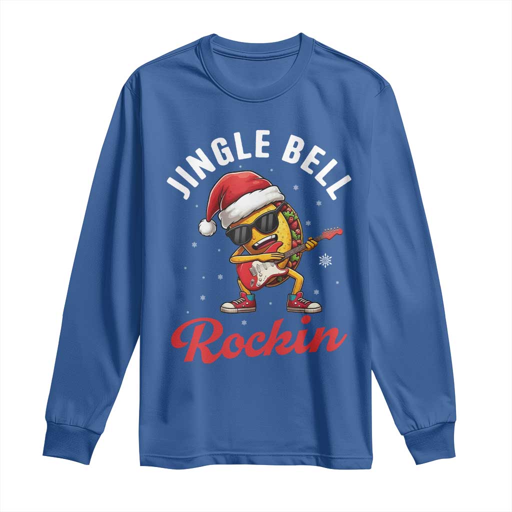 Funny Taco Christmas Long Sleeve Shirt Jingle Bell Rockin - Wonder Print Shop