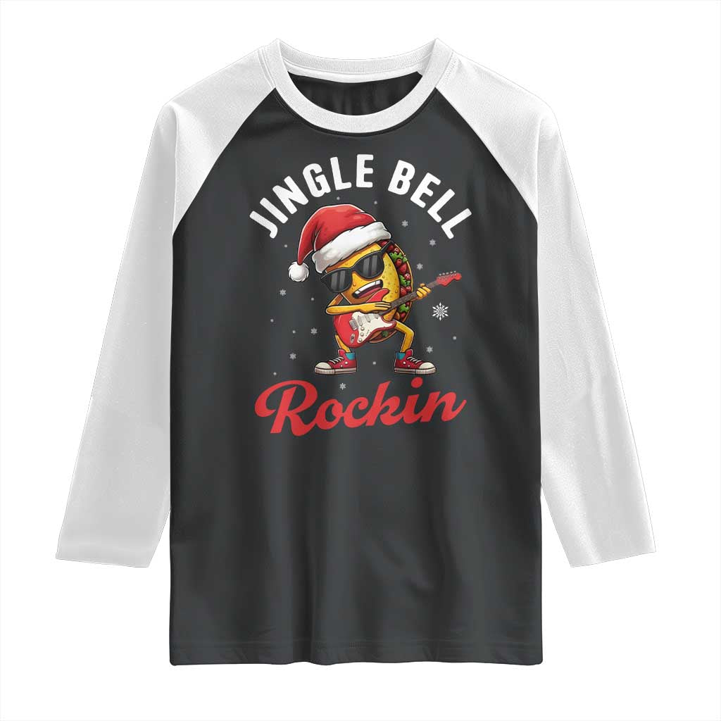 Funny Taco Christmas Raglan Shirt Jingle Bell Rockin - Wonder Print Shop