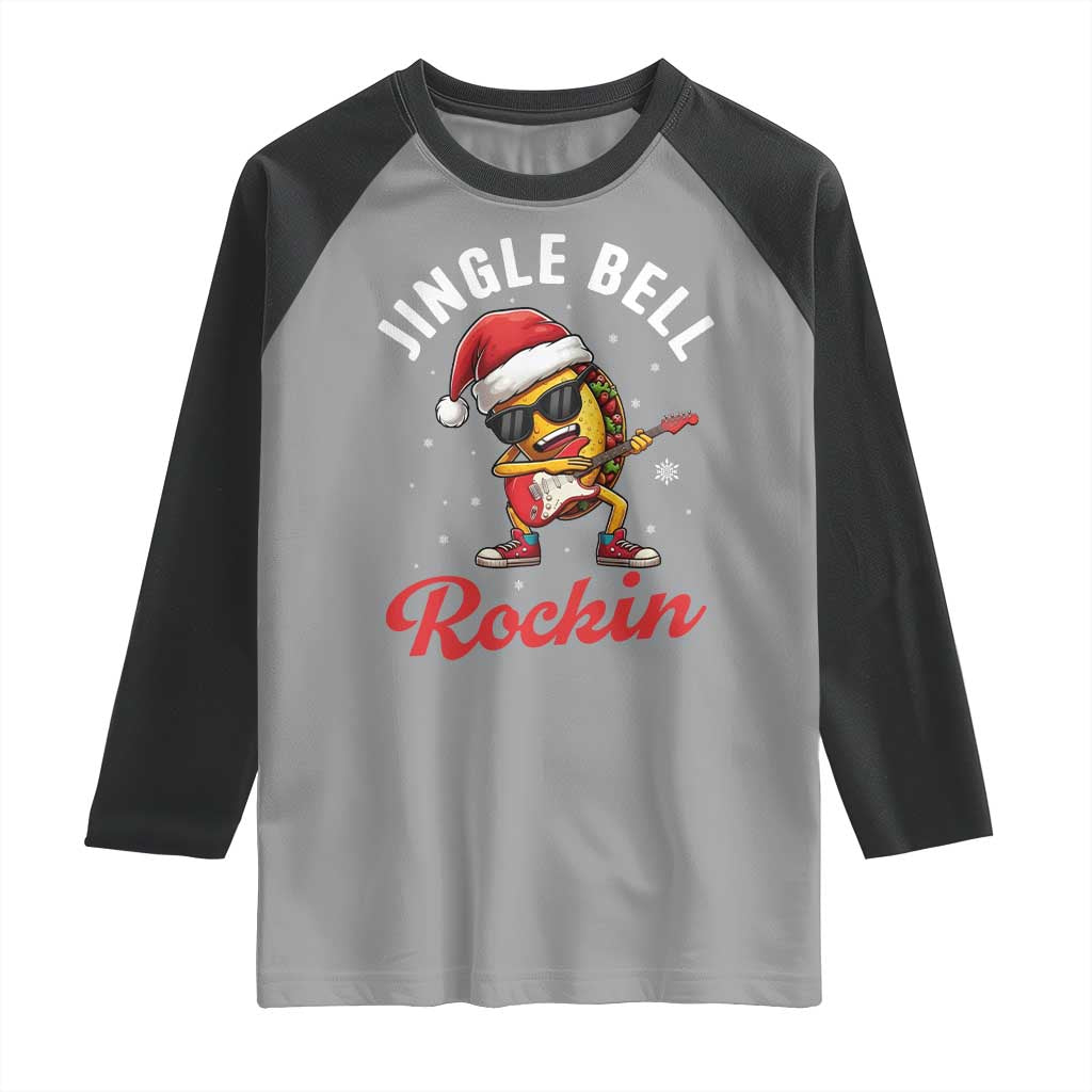 Funny Taco Christmas Raglan Shirt Jingle Bell Rockin - Wonder Print Shop