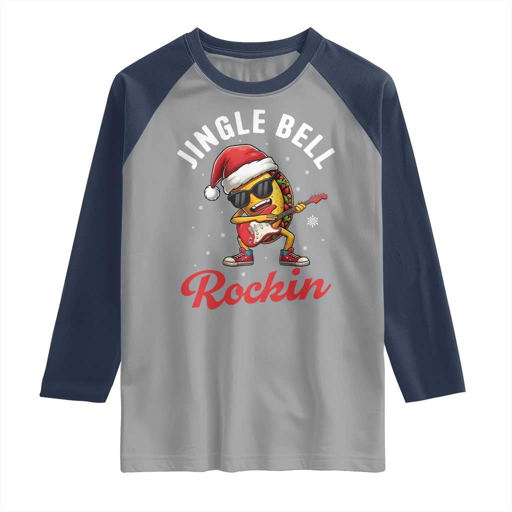 Funny Taco Christmas Raglan Shirt Jingle Bell Rockin - Wonder Print Shop