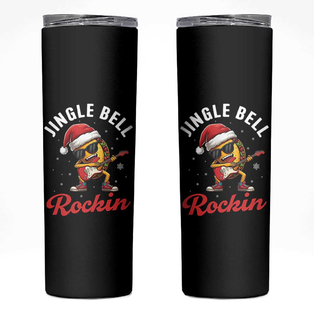 Funny Taco Christmas Skinny Tumbler Jingle Bell Rockin - Wonder Print Shop
