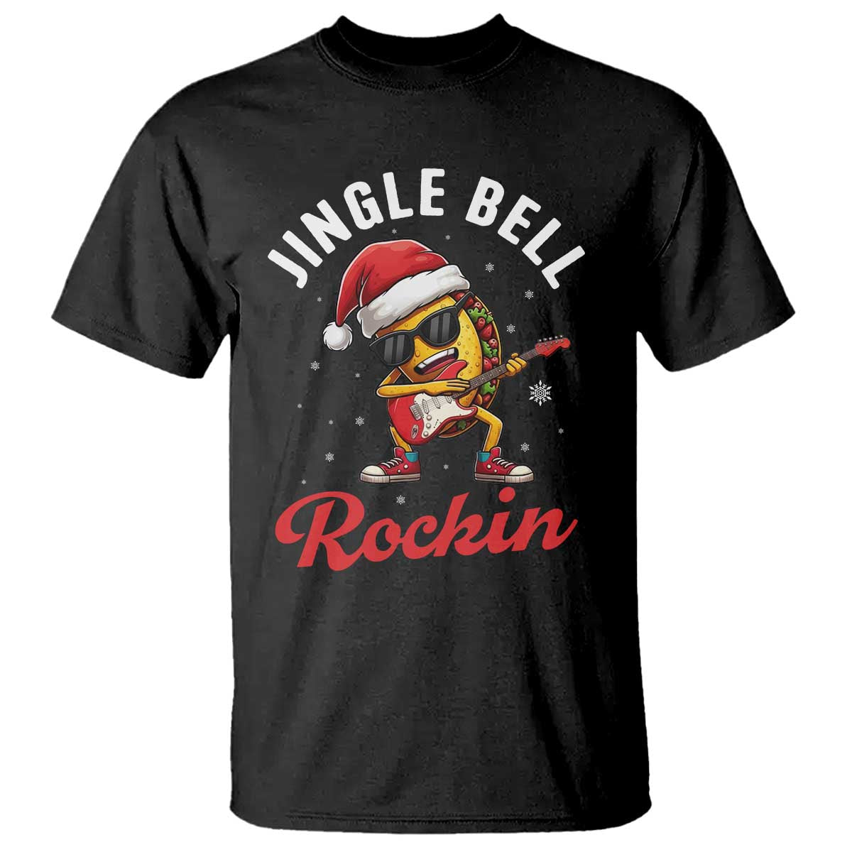 Funny Taco Christmas T Shirt Jingle Bell Rockin - Wonder Print Shop