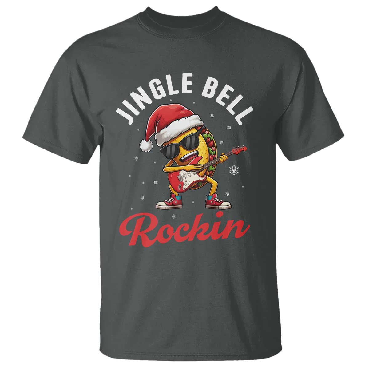 Funny Taco Christmas T Shirt Jingle Bell Rockin - Wonder Print Shop