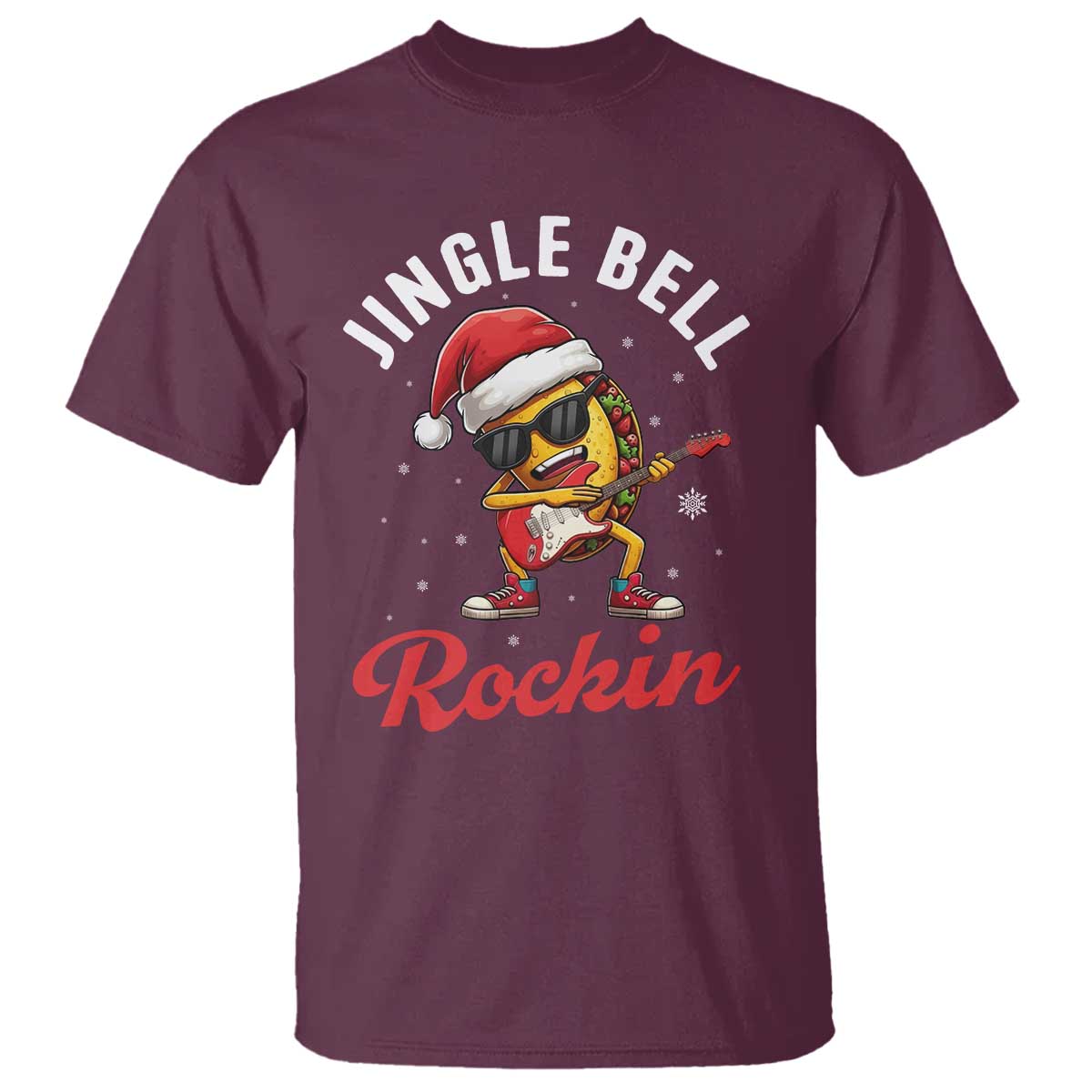 Funny Taco Christmas T Shirt Jingle Bell Rockin - Wonder Print Shop