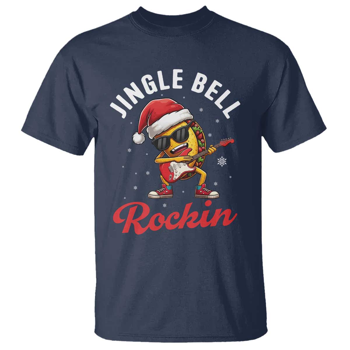 Funny Taco Christmas T Shirt Jingle Bell Rockin - Wonder Print Shop