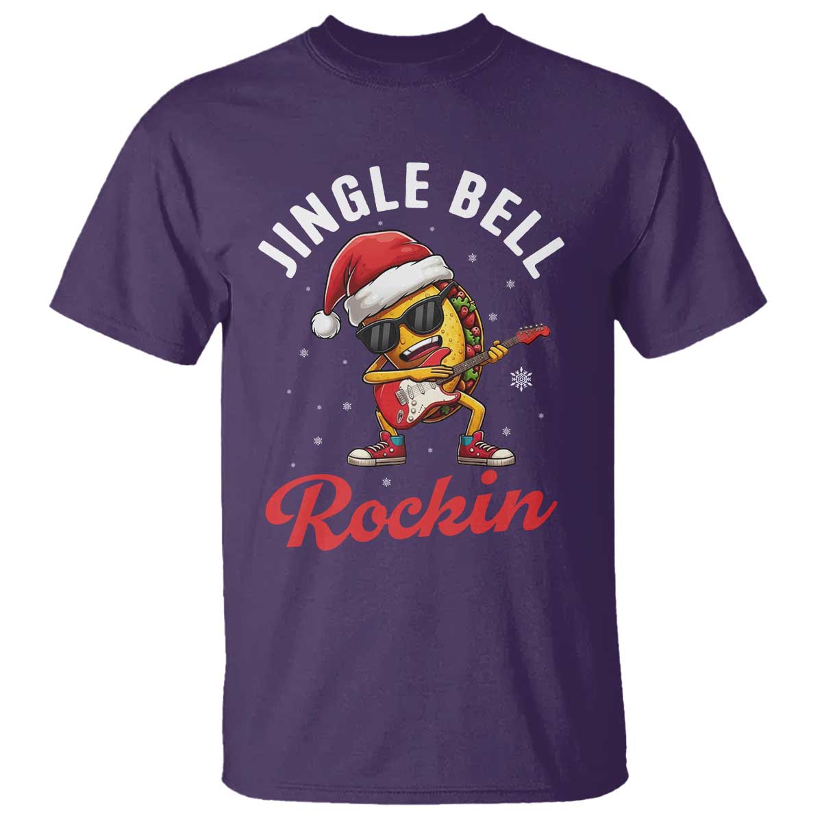 Funny Taco Christmas T Shirt Jingle Bell Rockin - Wonder Print Shop