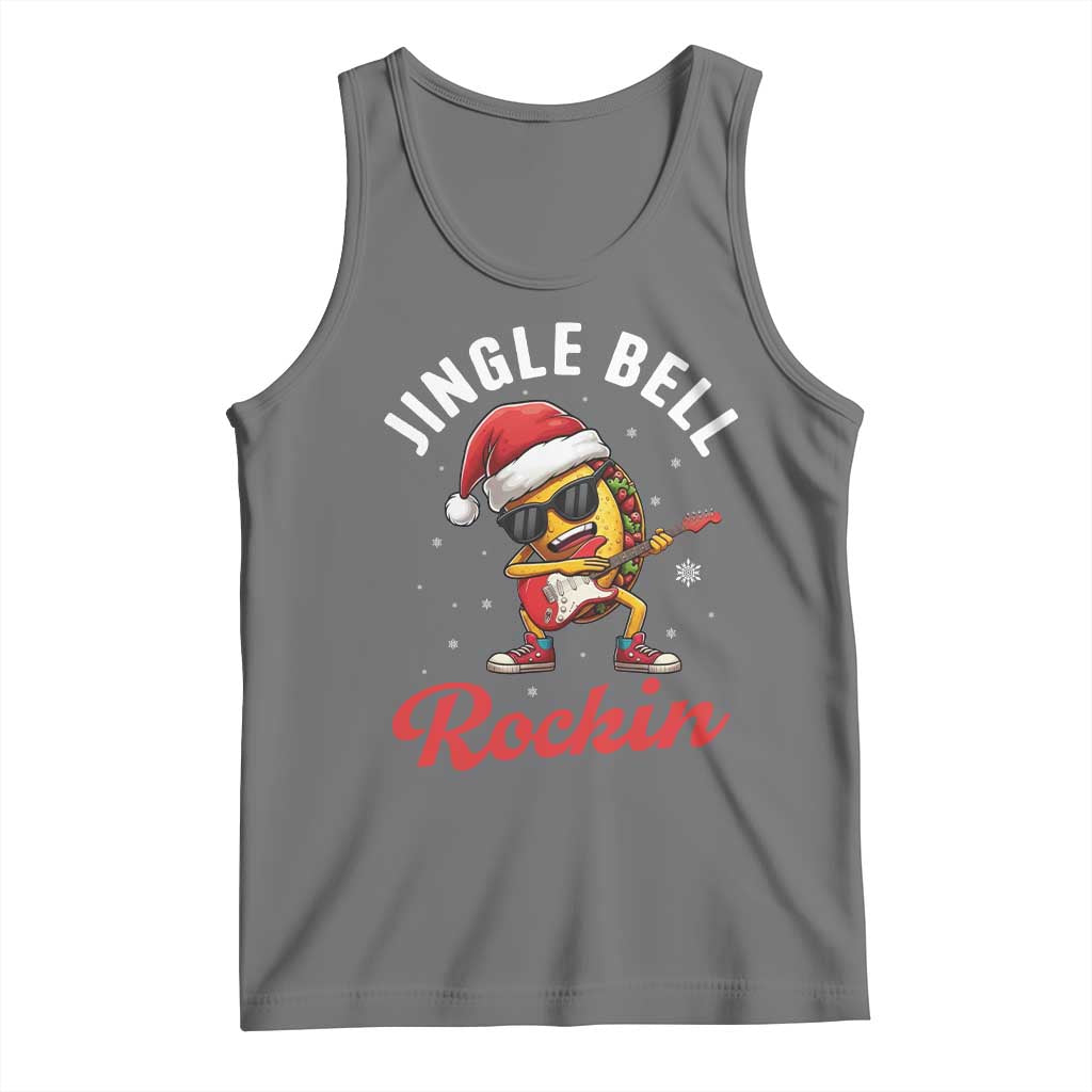 Funny Taco Christmas Tank Top Jingle Bell Rockin - Wonder Print Shop