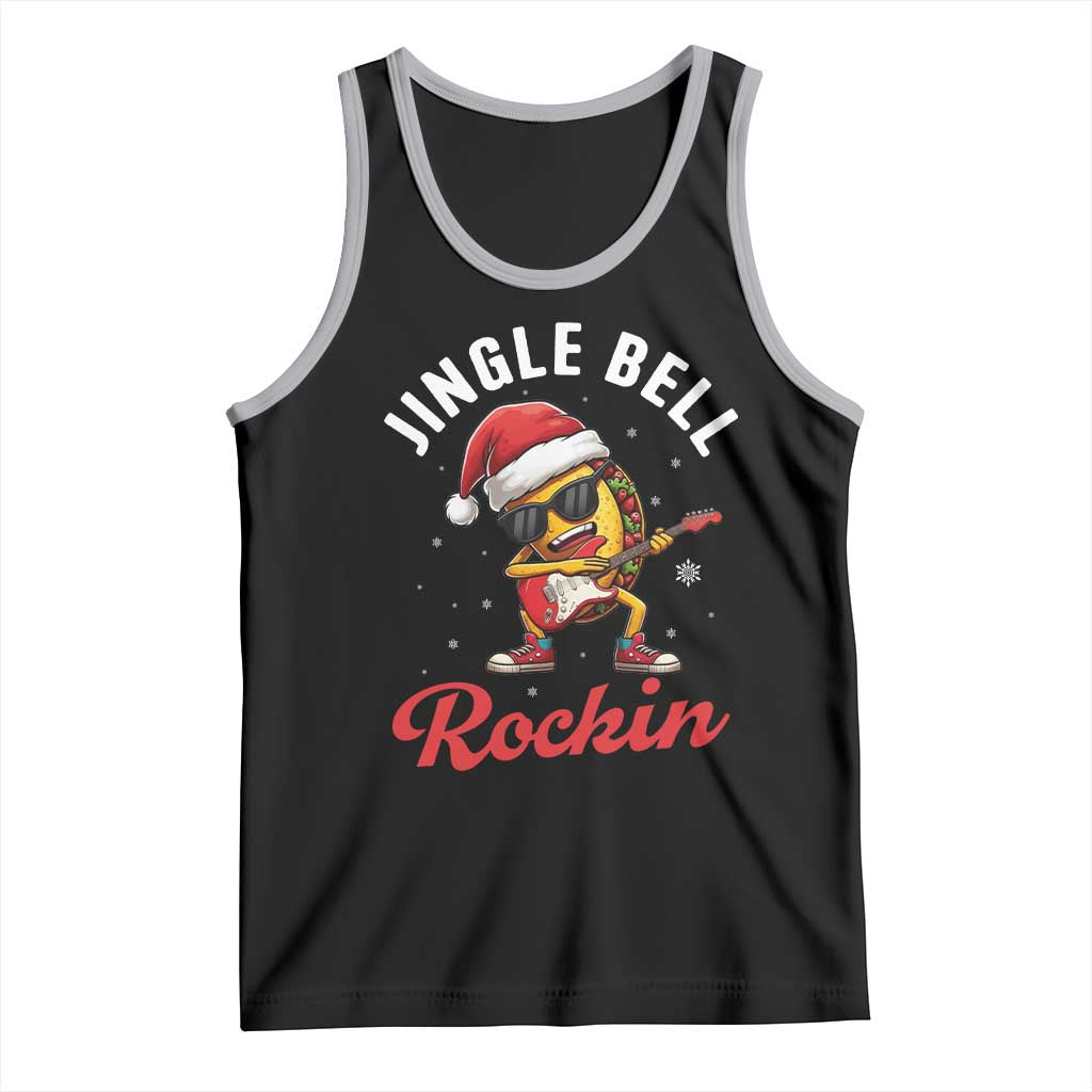 Funny Taco Christmas Tank Top Jingle Bell Rockin - Wonder Print Shop