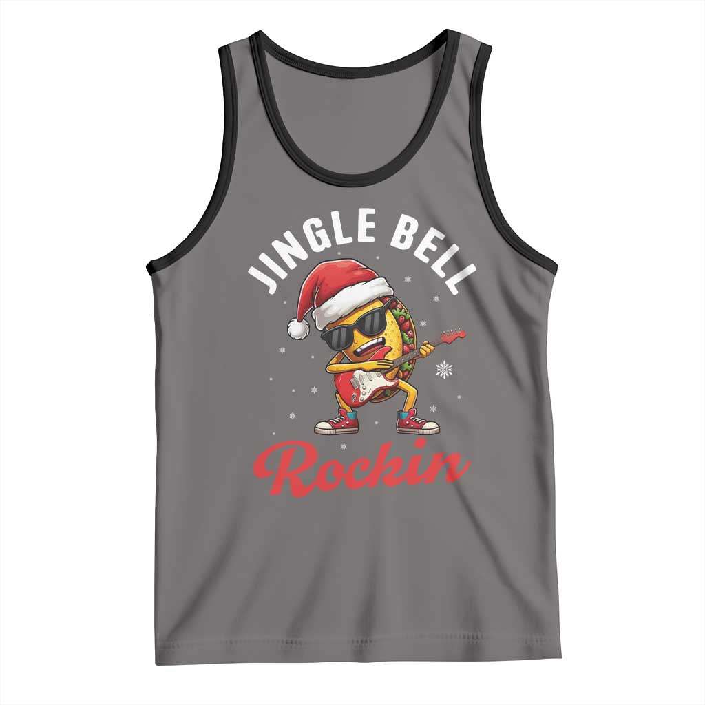 Funny Taco Christmas Tank Top Jingle Bell Rockin - Wonder Print Shop
