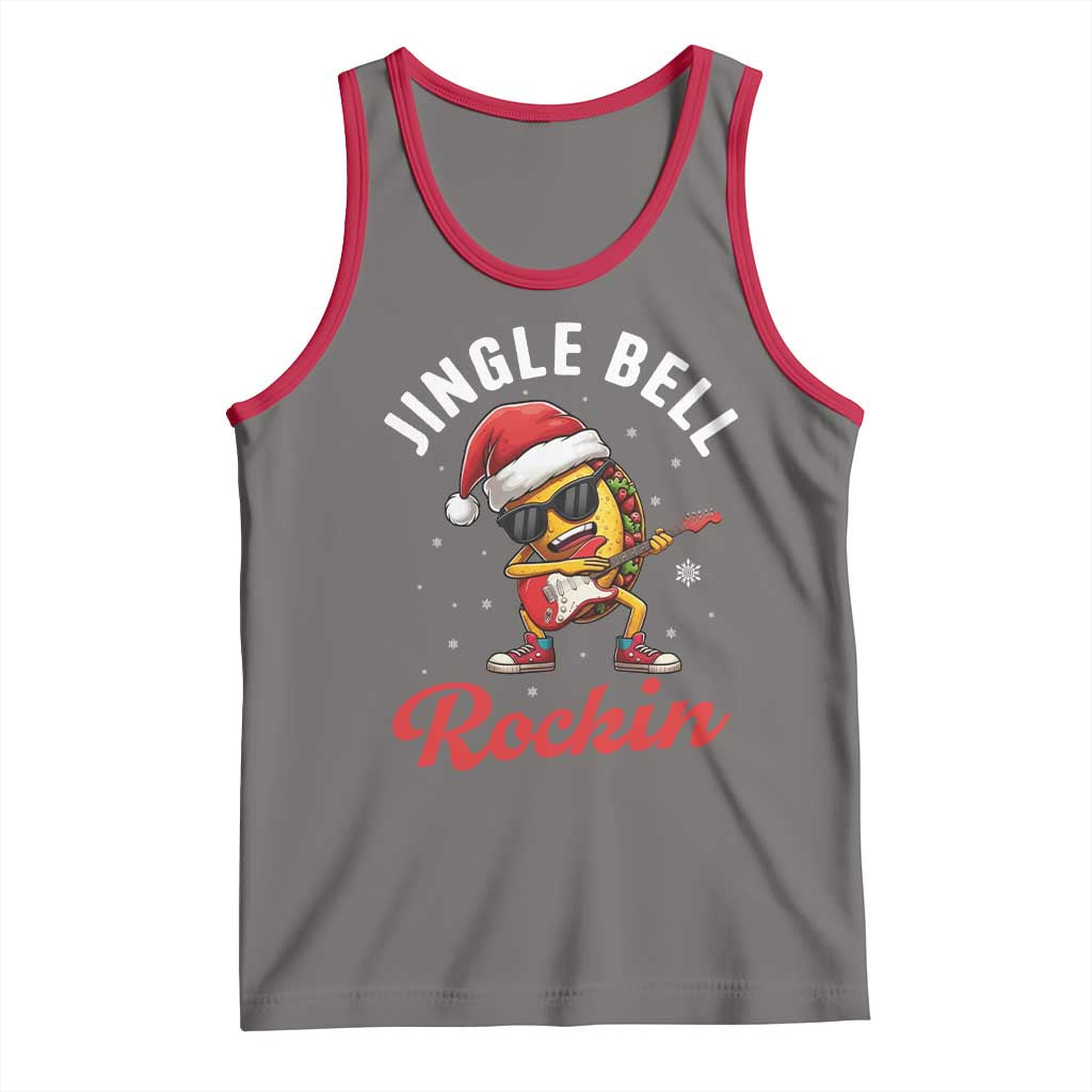 Funny Taco Christmas Tank Top Jingle Bell Rockin - Wonder Print Shop