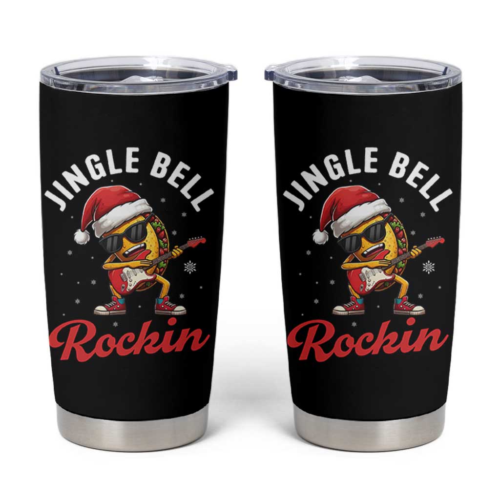 Funny Taco Christmas Tumbler Cup Jingle Bell Rockin - Wonder Print Shop