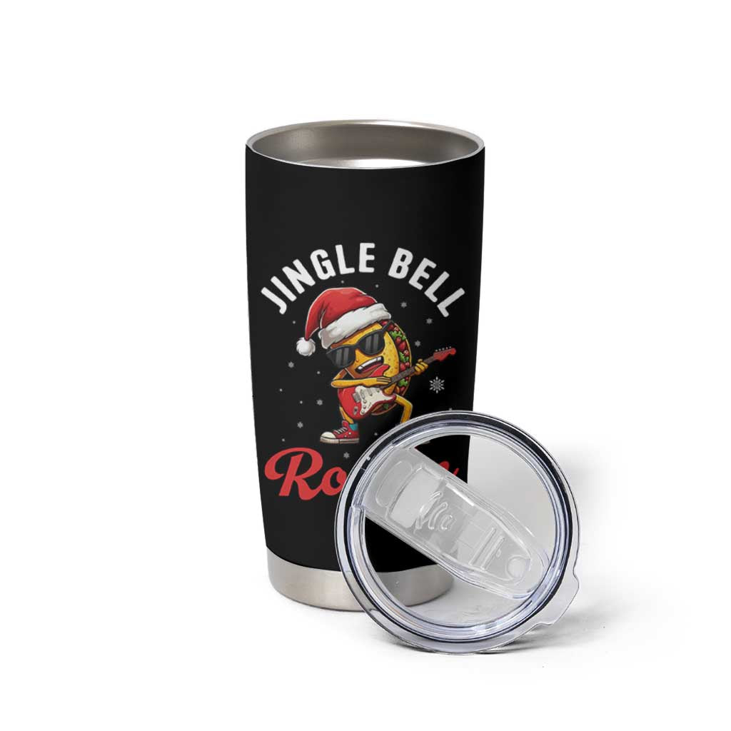 Funny Taco Christmas Tumbler Cup Jingle Bell Rockin - Wonder Print Shop