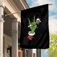 Funny Christmas Rock Garden Flag Rock Green Hand Style Xmas - Wonder Print Shop