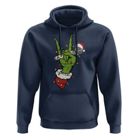 Funny Christmas Rock Hoodie Rock Green Hand Style Xmas - Wonder Print Shop