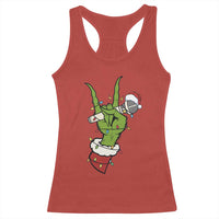 Funny Christmas Rock Racerback Tank Top Rock Green Hand Style Xmas - Wonder Print Shop