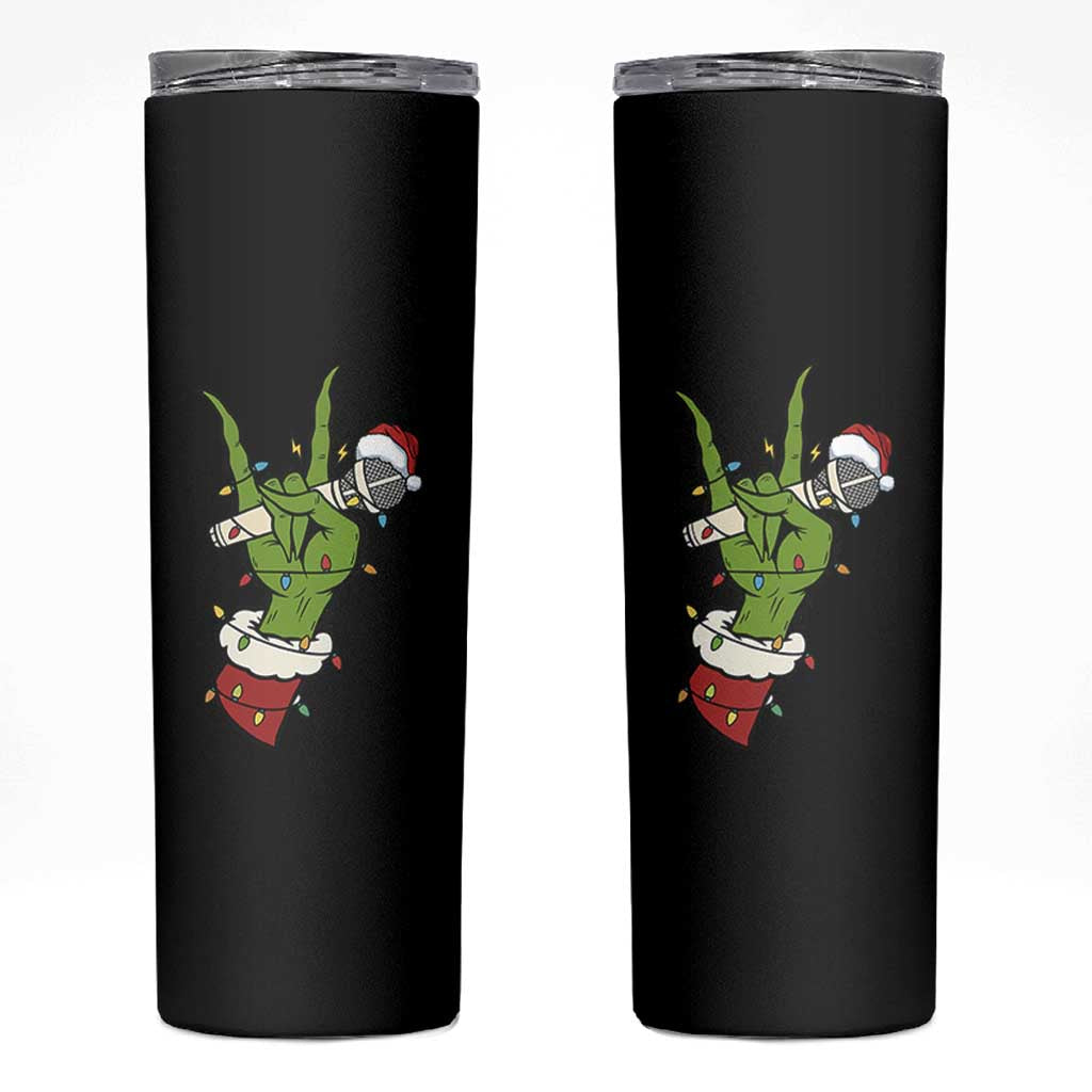 Funny Christmas Rock Skinny Tumbler Rock Green Hand Style Xmas - Wonder Print Shop