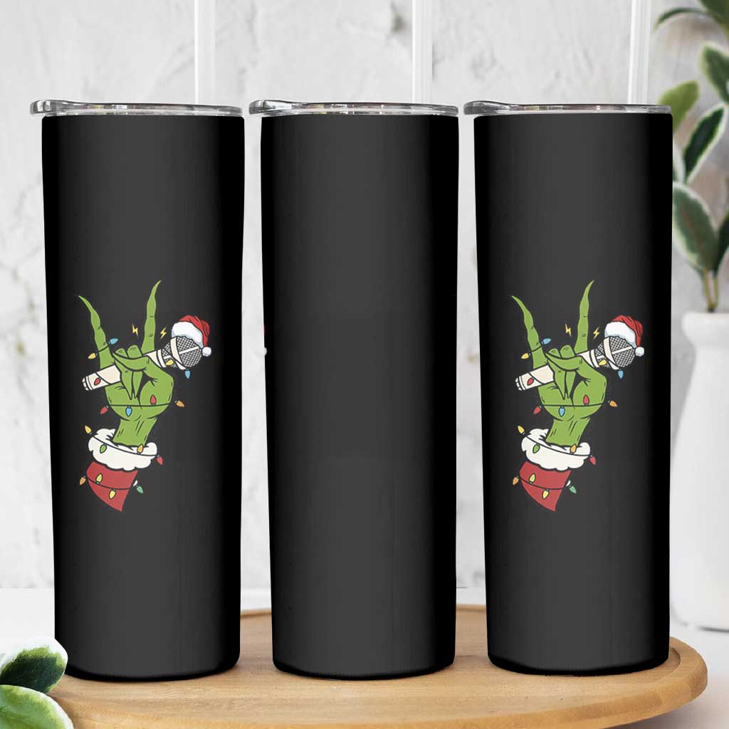 Funny Christmas Rock Skinny Tumbler Rock Green Hand Style Xmas - Wonder Print Shop