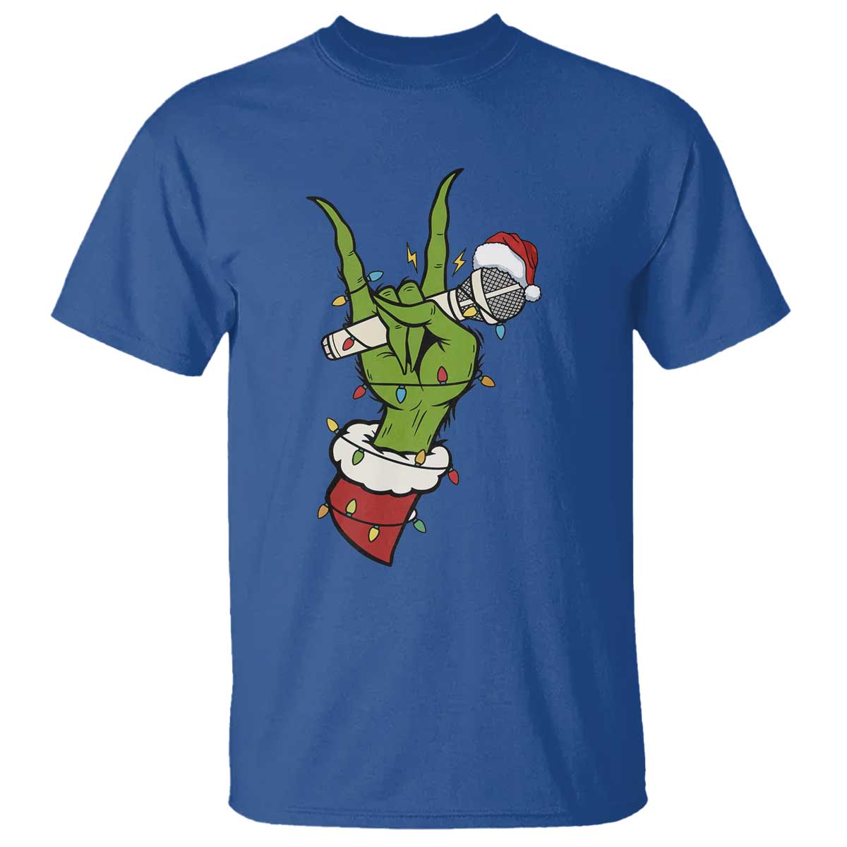 Funny Christmas Rock T Shirt Rock Green Hand Style Xmas - Wonder Print Shop