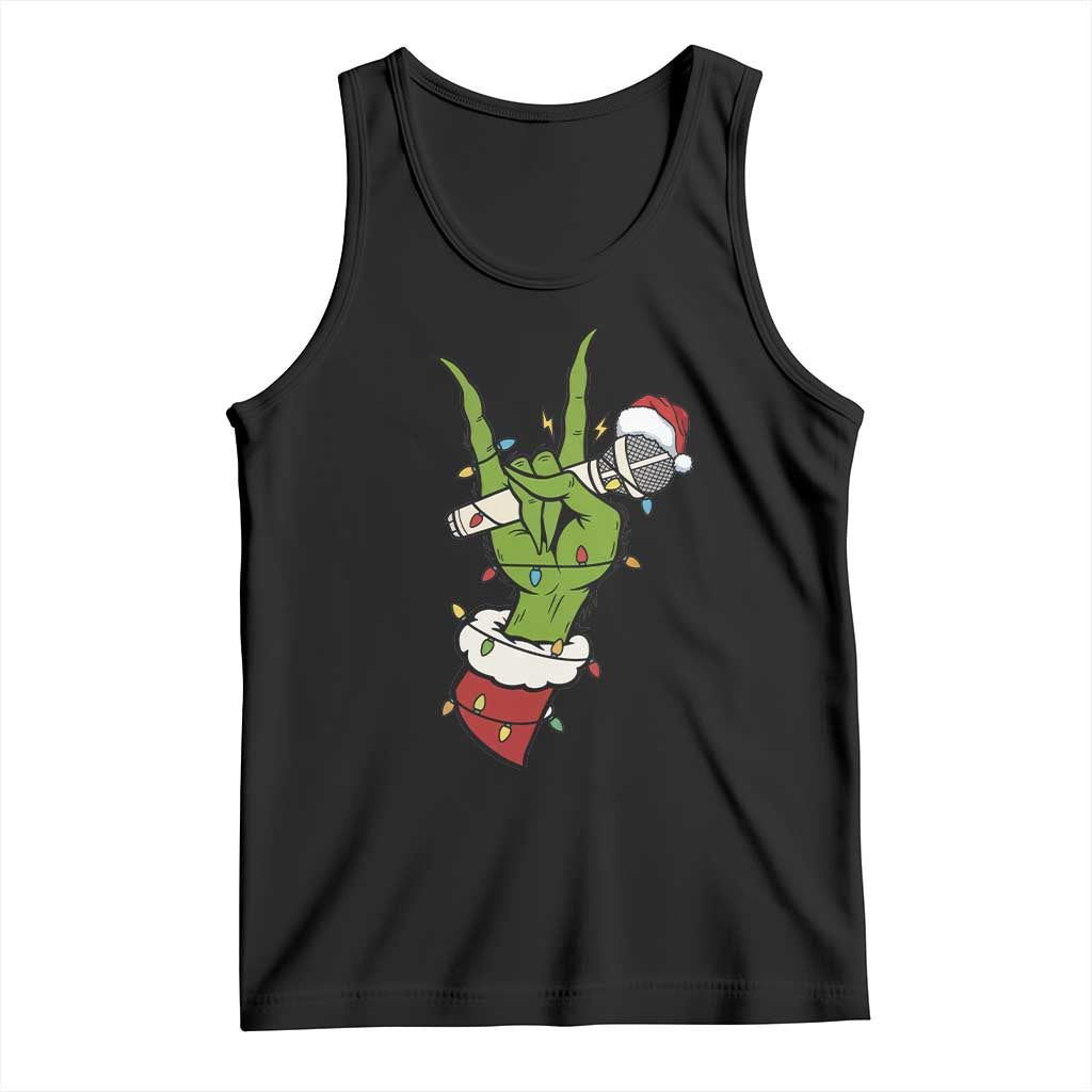 Funny Christmas Rock Tank Top Rock Green Hand Style Xmas - Wonder Print Shop