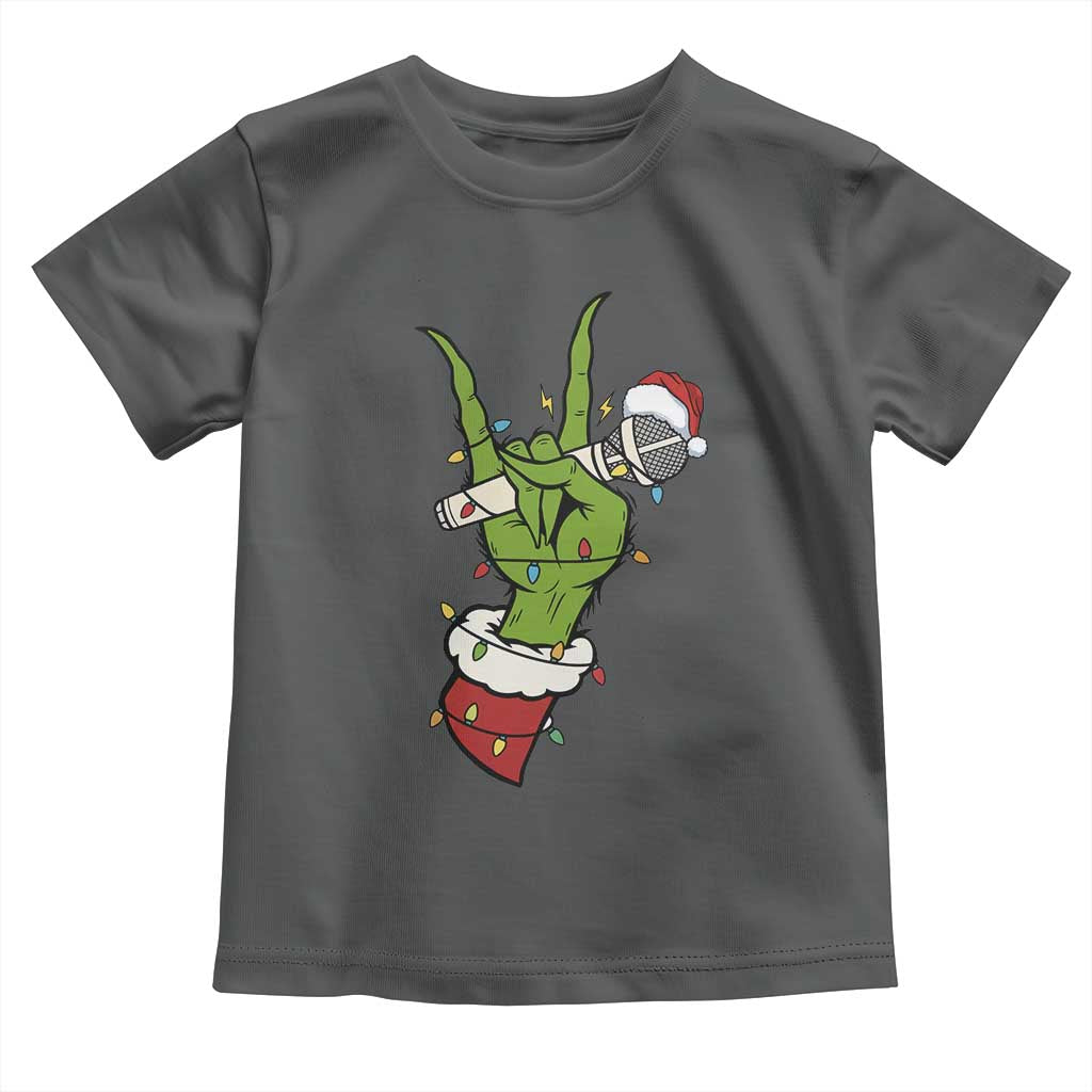 Funny Christmas Rock Toddler T Shirt Rock Green Hand Style Xmas - Wonder Print Shop