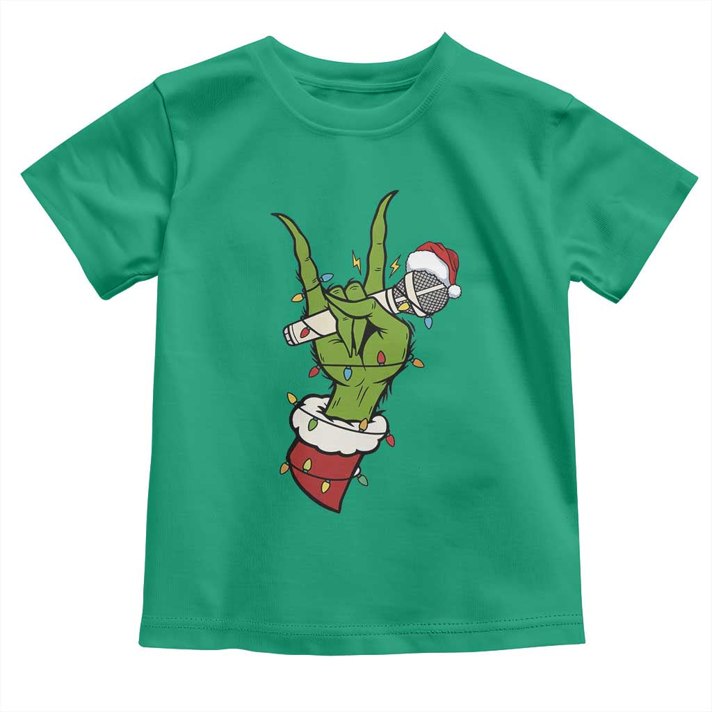 Funny Christmas Rock Toddler T Shirt Rock Green Hand Style Xmas - Wonder Print Shop