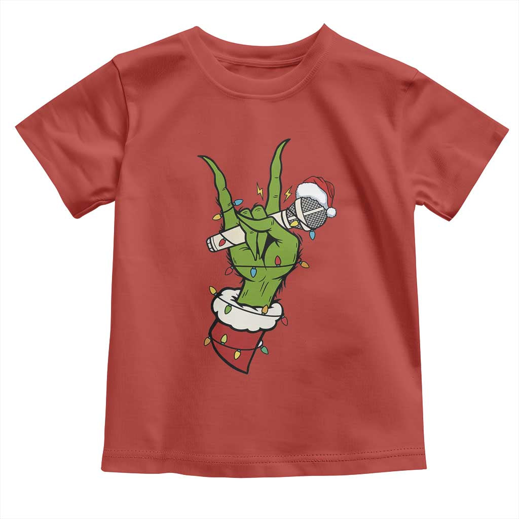 Funny Christmas Rock Toddler T Shirt Rock Green Hand Style Xmas - Wonder Print Shop