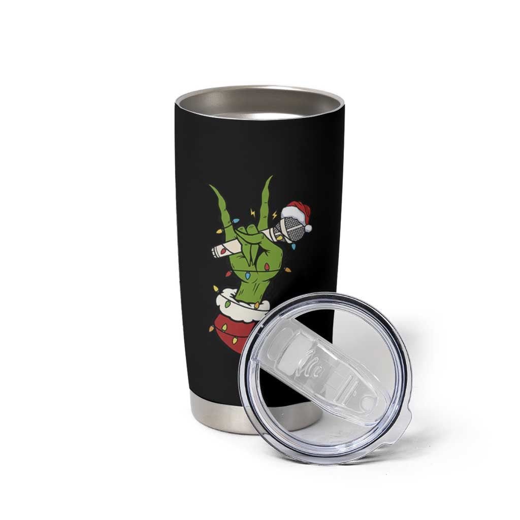 Funny Christmas Rock Tumbler Cup Rock Green Hand Style Xmas - Wonder Print Shop