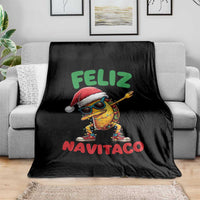 Funny Taco Mexican Christmas Throw Blanket Feliz Navitaco - Wonder Print Shop