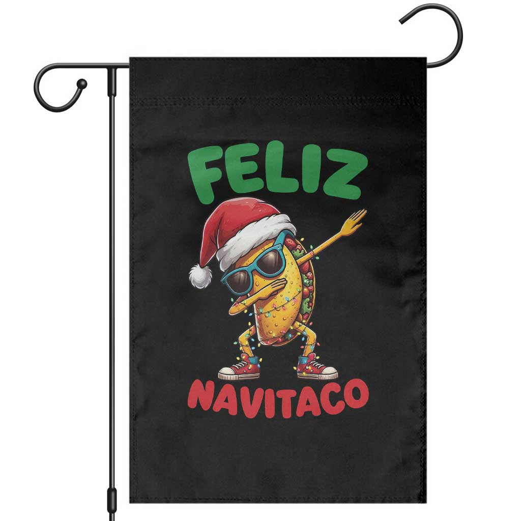 Funny Taco Mexican Christmas Garden Flag Feliz Navitaco - Wonder Print Shop
