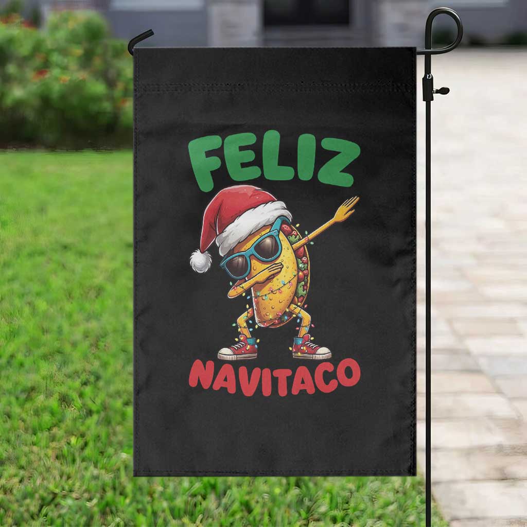 Funny Taco Mexican Christmas Garden Flag Feliz Navitaco - Wonder Print Shop
