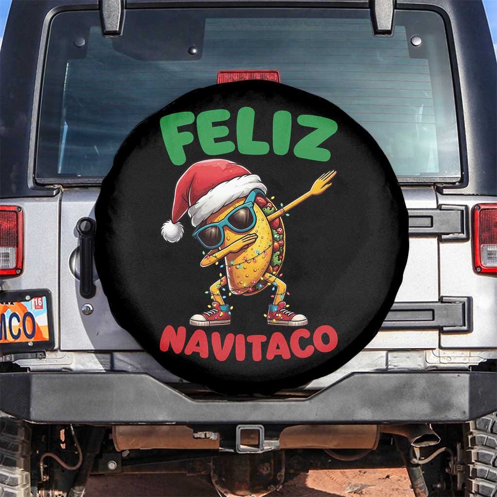 Funny Taco Mexican Christmas Spare Tire Cover Feliz Navitaco - Wonder Print Shop