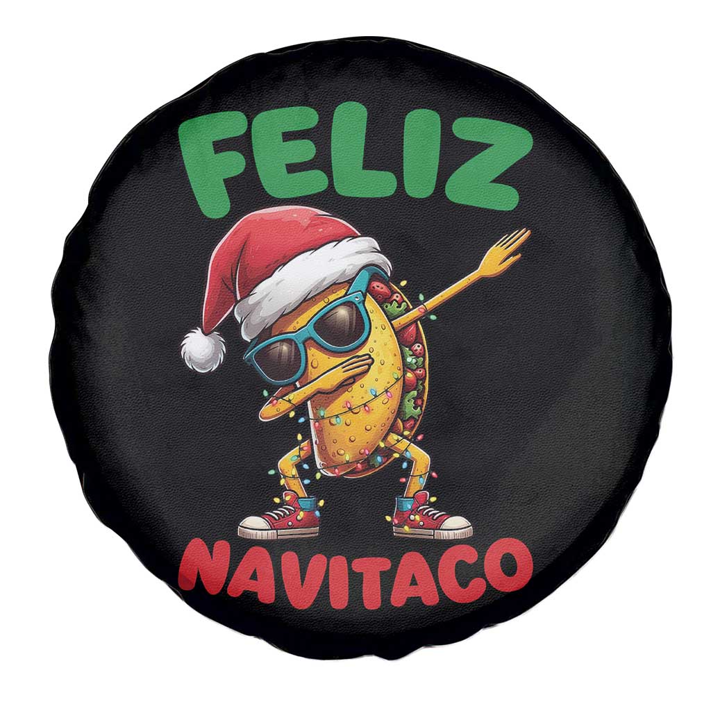 Funny Taco Mexican Christmas Spare Tire Cover Feliz Navitaco - Wonder Print Shop