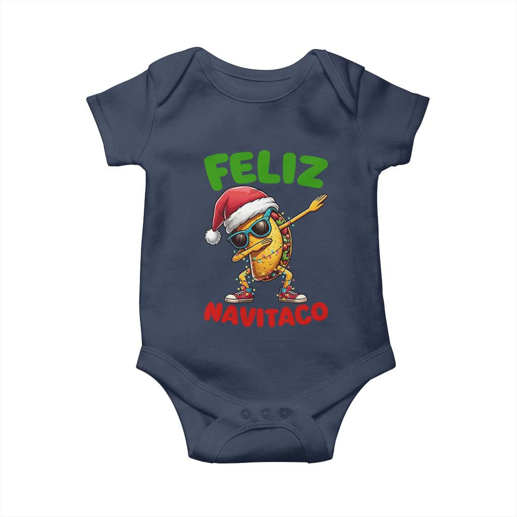 Funny Taco Mexican Christmas Baby Onesie Feliz Navitaco - Wonder Print Shop