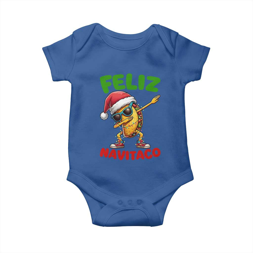 Funny Taco Mexican Christmas Baby Onesie Feliz Navitaco - Wonder Print Shop