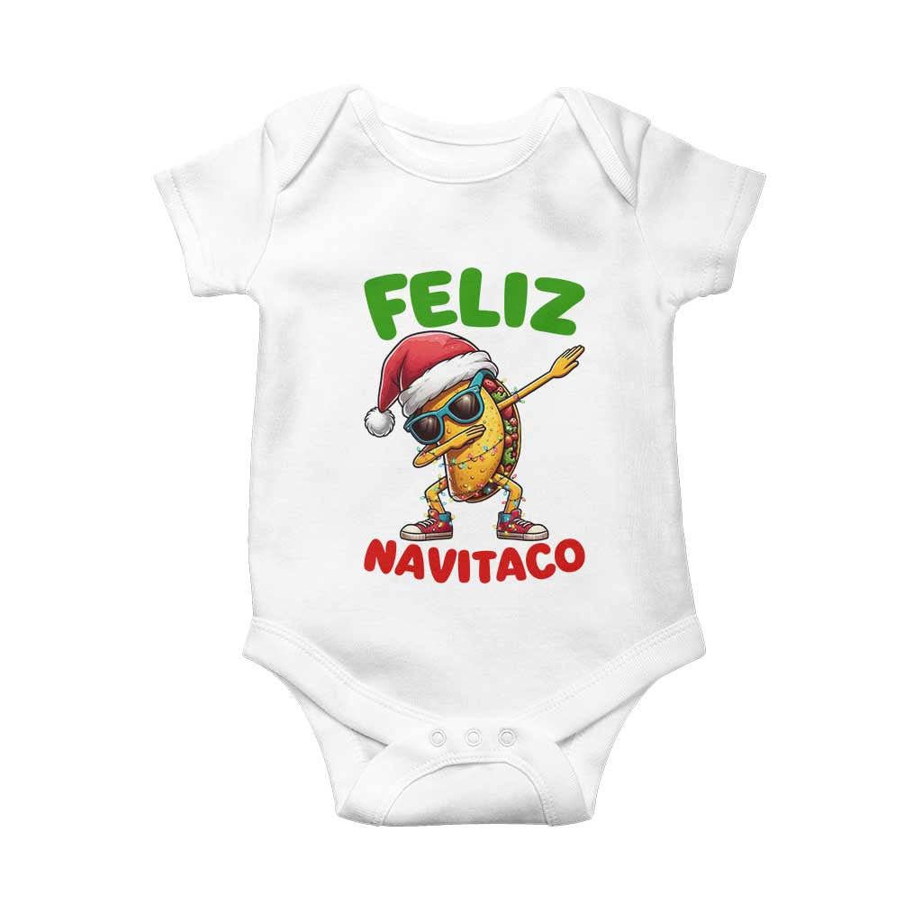 Funny Taco Mexican Christmas Baby Onesie Feliz Navitaco - Wonder Print Shop
