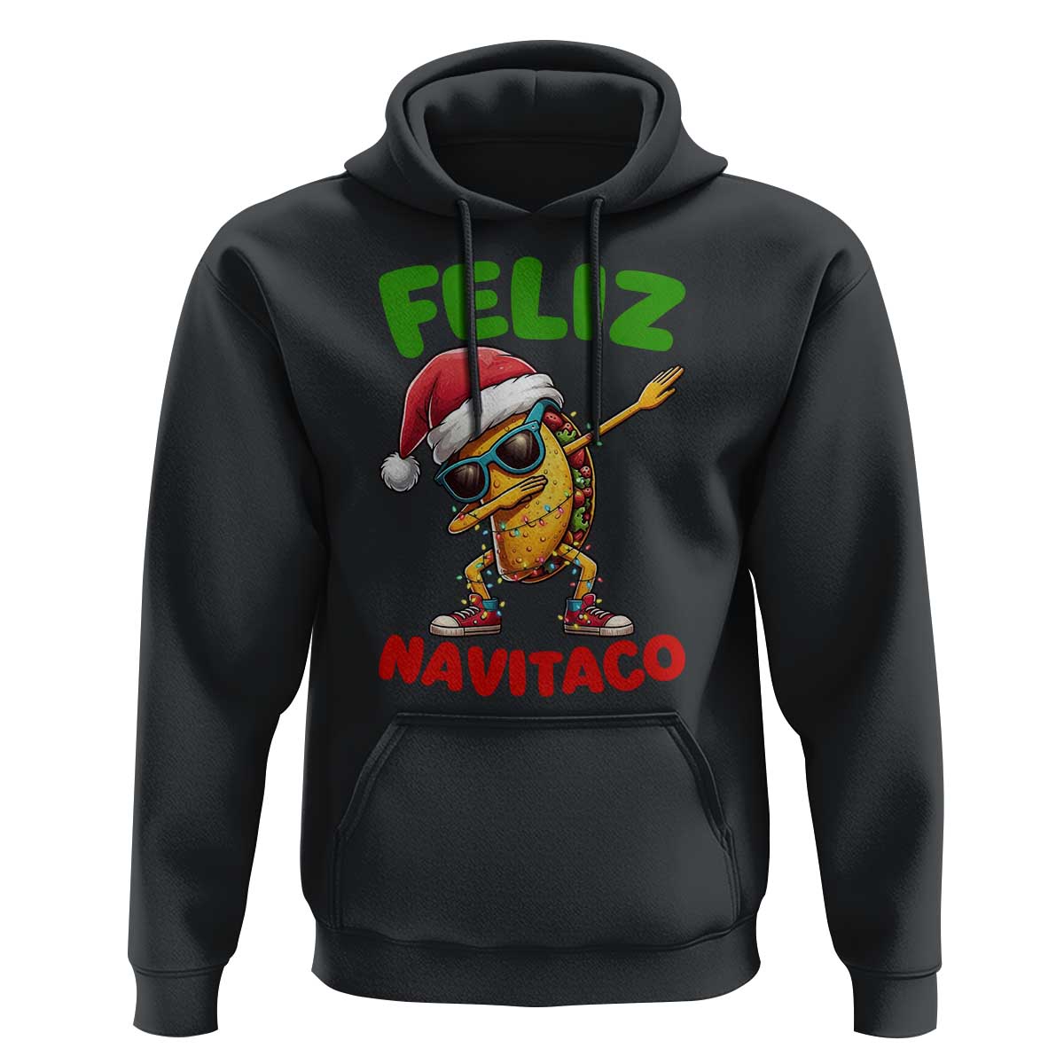 Funny Taco Mexican Christmas Hoodie Feliz Navitaco - Wonder Print Shop
