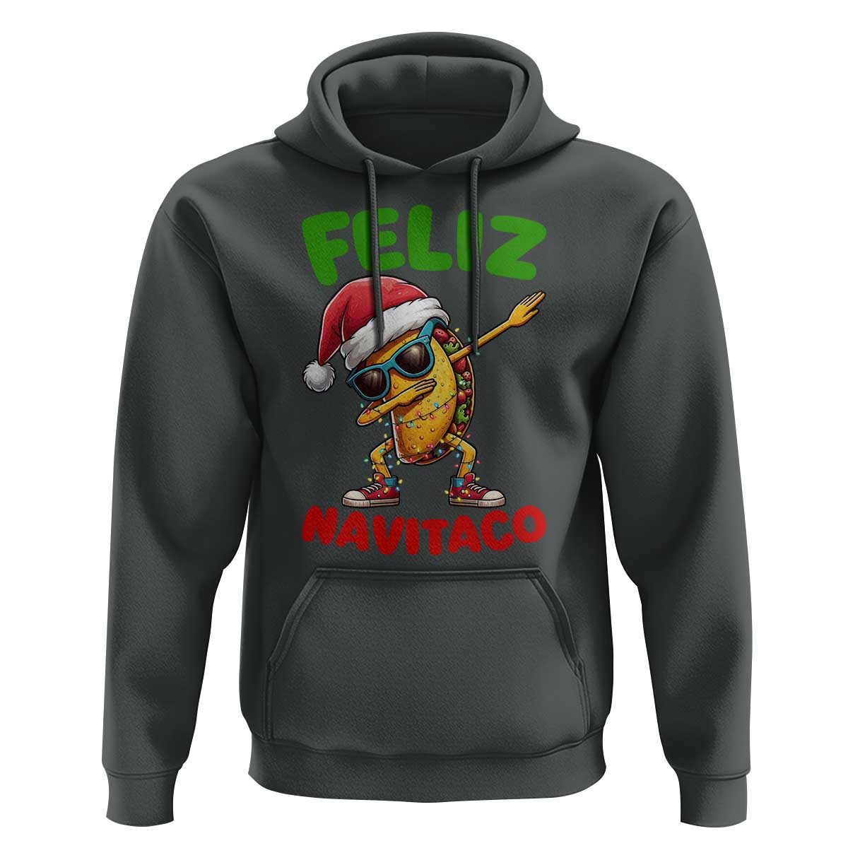 Funny Taco Mexican Christmas Hoodie Feliz Navitaco - Wonder Print Shop