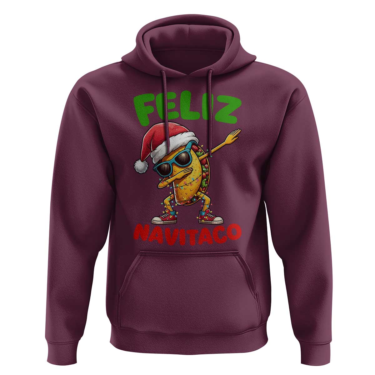 Funny Taco Mexican Christmas Hoodie Feliz Navitaco - Wonder Print Shop