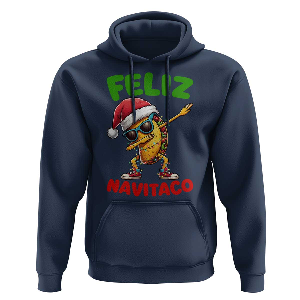 Funny Taco Mexican Christmas Hoodie Feliz Navitaco - Wonder Print Shop