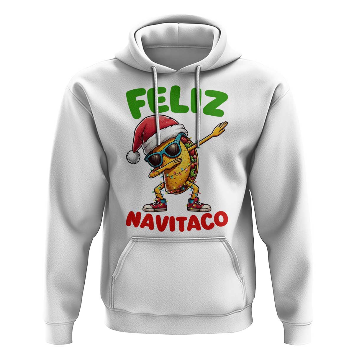 Funny Taco Mexican Christmas Hoodie Feliz Navitaco - Wonder Print Shop