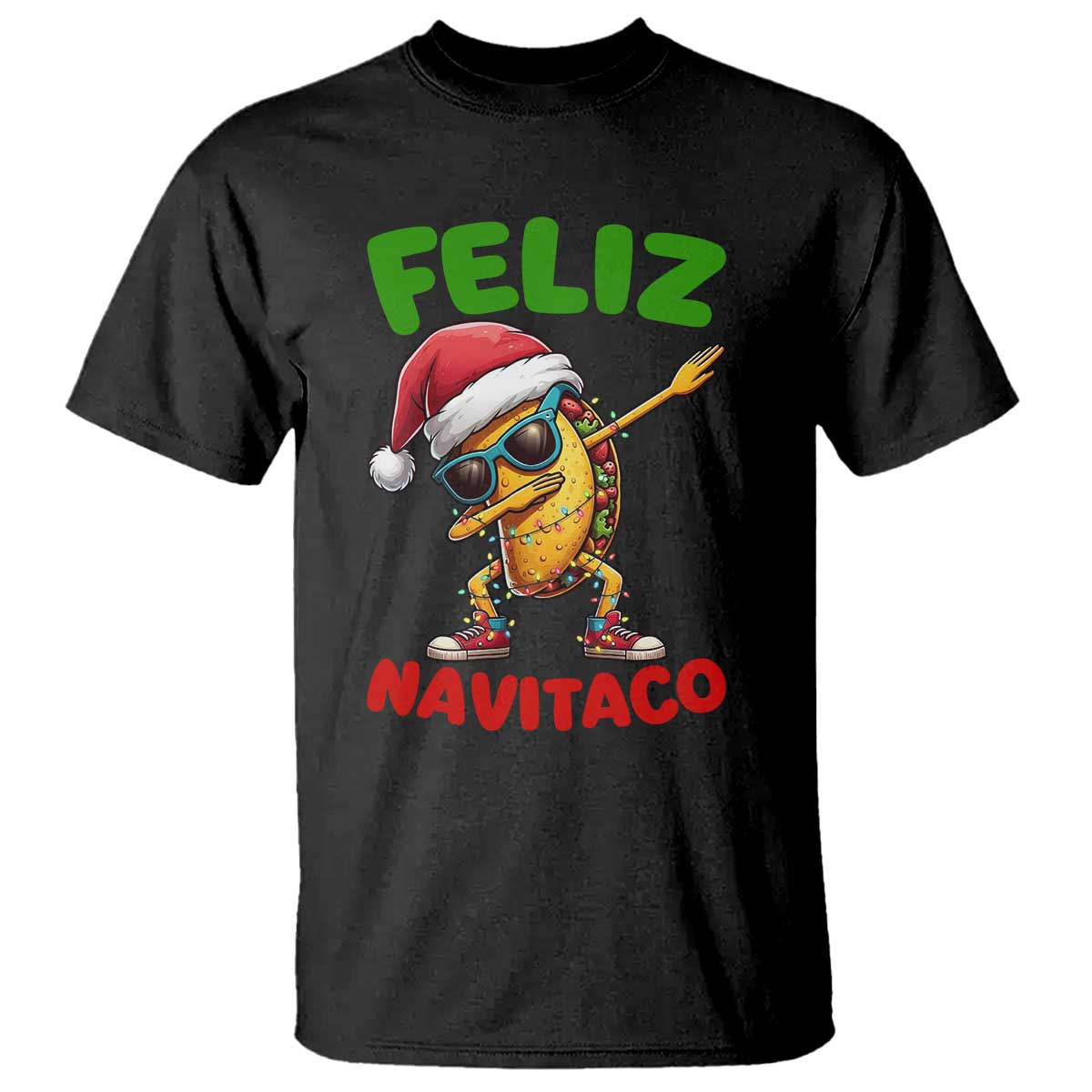 Funny Taco Mexican Christmas T Shirt Feliz Navitaco - Wonder Print Shop