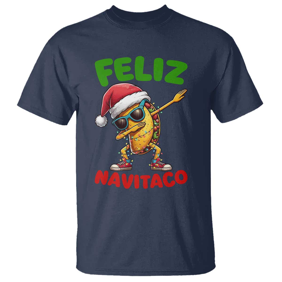 Funny Taco Mexican Christmas T Shirt Feliz Navitaco - Wonder Print Shop