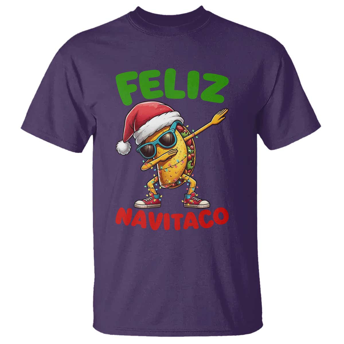 Funny Taco Mexican Christmas T Shirt Feliz Navitaco - Wonder Print Shop