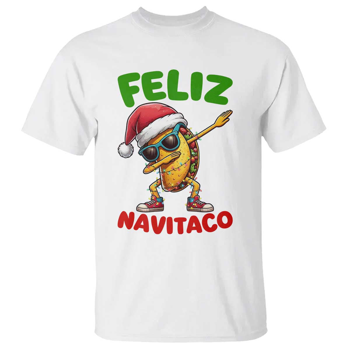 Funny Taco Mexican Christmas T Shirt Feliz Navitaco - Wonder Print Shop