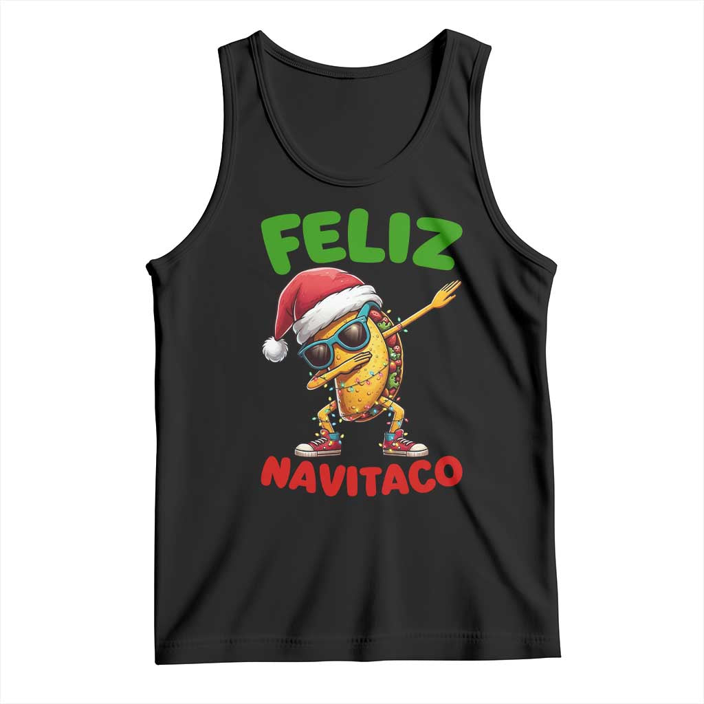 Funny Taco Mexican Christmas Tank Top Feliz Navitaco - Wonder Print Shop