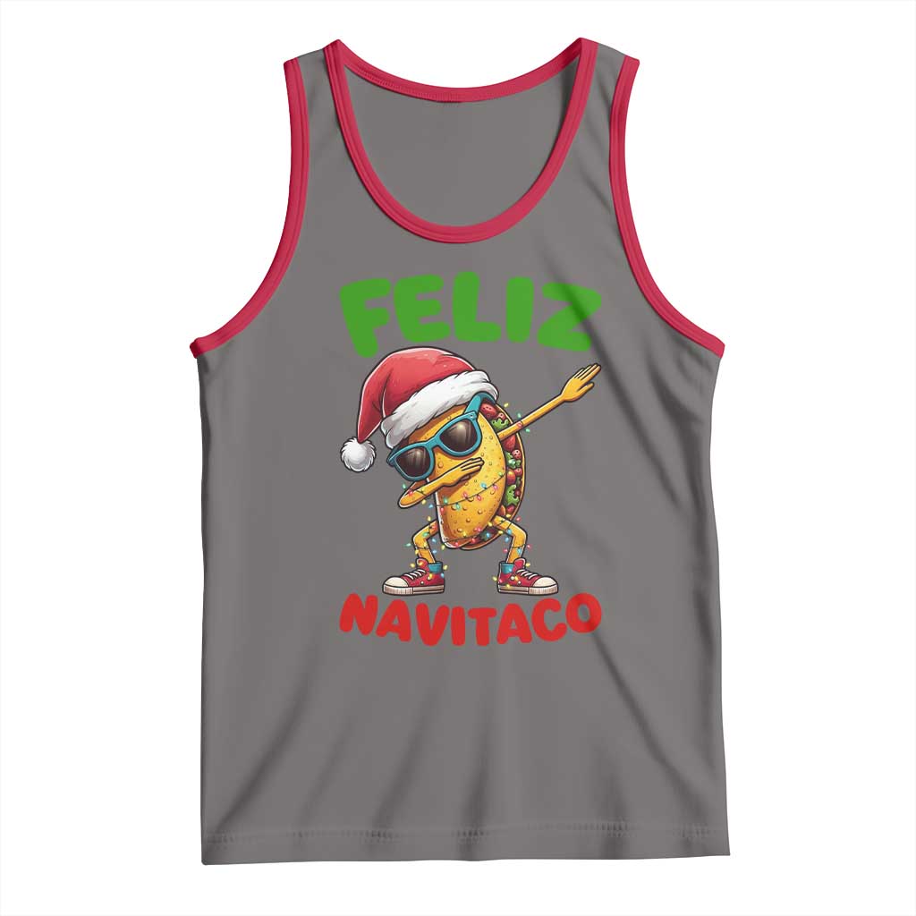 Funny Taco Mexican Christmas Tank Top Feliz Navitaco - Wonder Print Shop