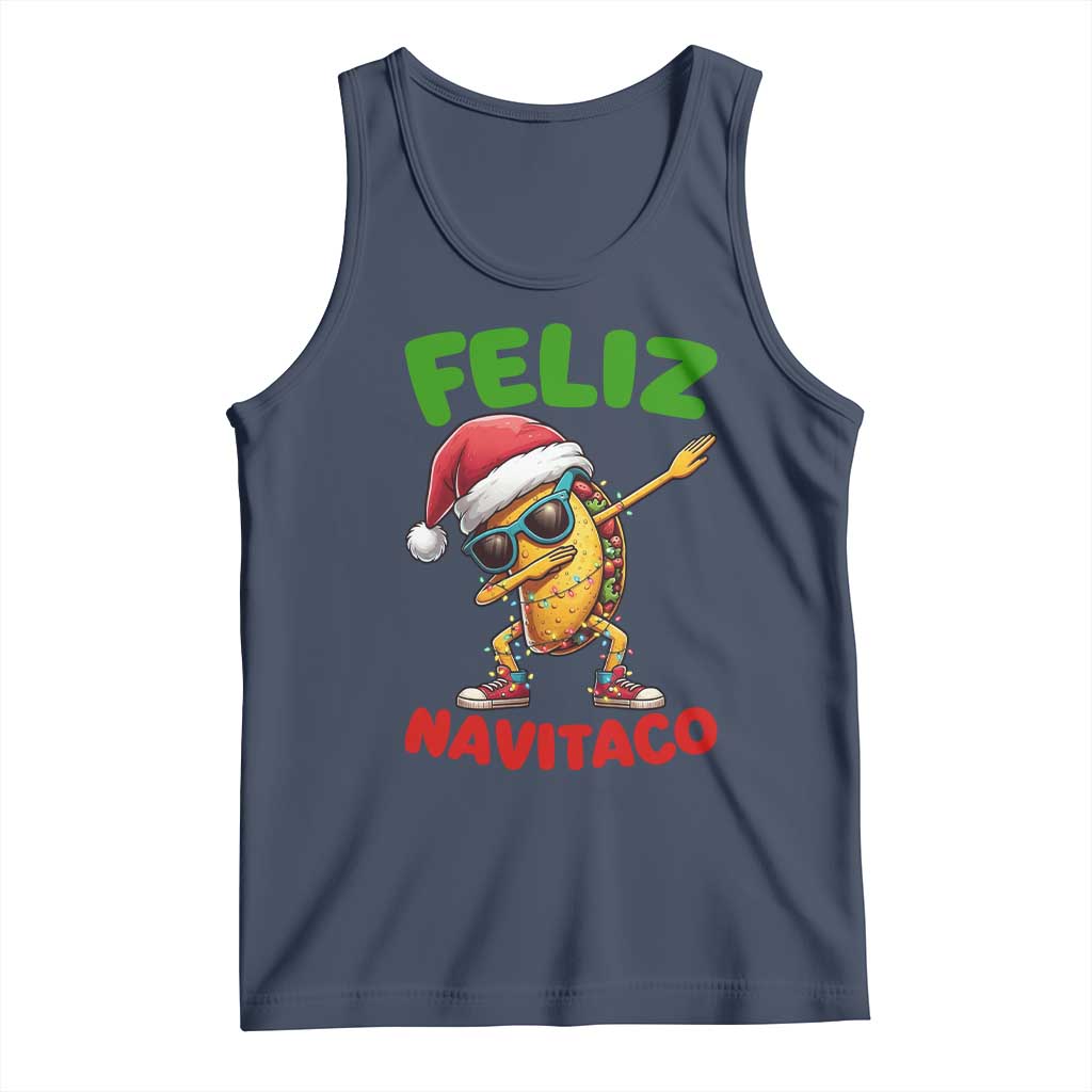 Funny Taco Mexican Christmas Tank Top Feliz Navitaco - Wonder Print Shop