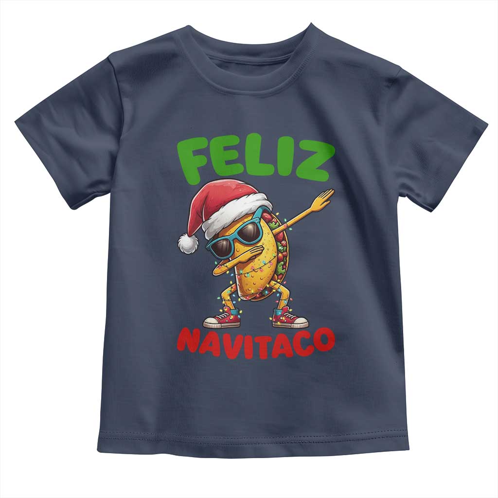 Funny Taco Mexican Christmas Toddler T Shirt Feliz Navitaco - Wonder Print Shop